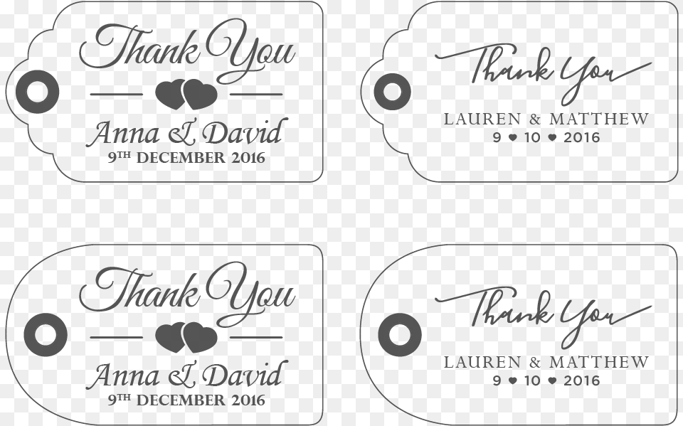 Wedding Thank You Tag Weengrave Calligraphy, Text, Paper Png