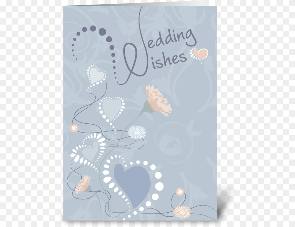 Wedding Wishes Hearts And Flowers Greeting Card Poster, Envelope, Greeting Card, Mail, Pattern Free Png Download