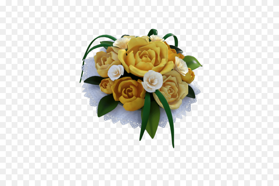 Wedding Yellow Rose Bouquet Flower, Flower Arrangement, Flower Bouquet, Plant, Art Png