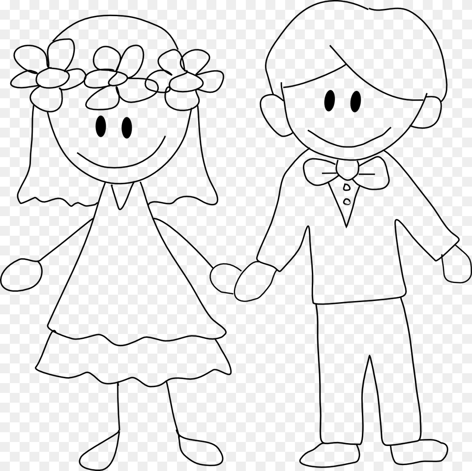 Weddingcouple Pixels Wedding Couple Drawing, Nature, Night, Outdoors, Lighting Free Png