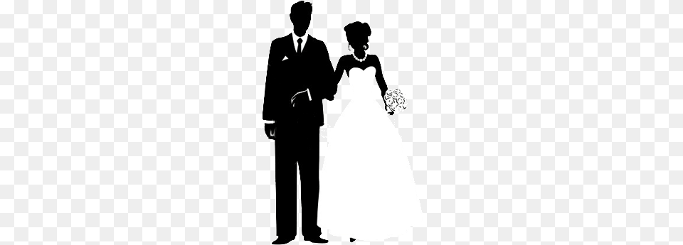 Weddings Bride And Groom Silhouette, Gown, Clothing, Dress, Fashion Png Image
