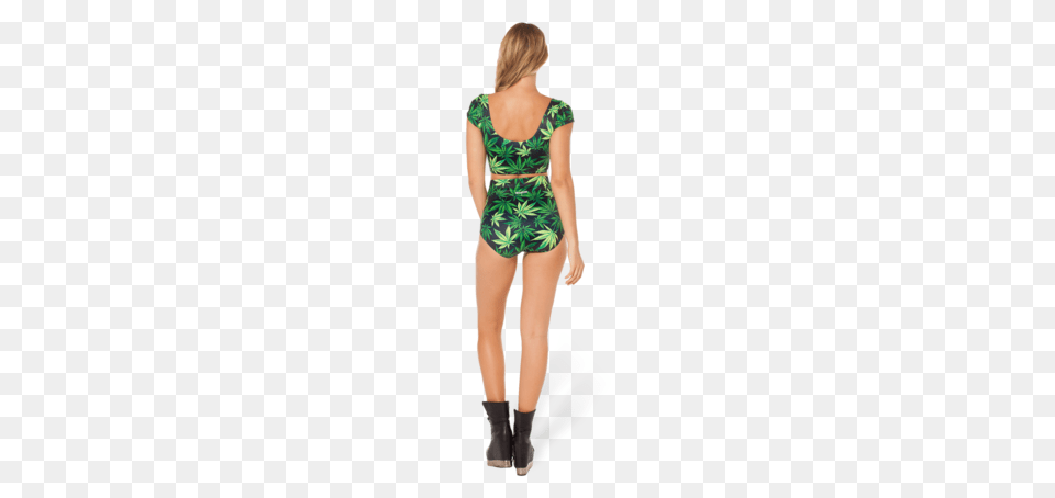 Weed Bathing Suit On The Hunt, Adult, Clothing, Female, Person Free Transparent Png