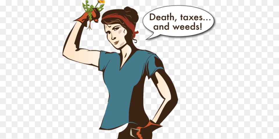 Weed Clipart Lady Gardener Cartoon, Book, Publication, Comics, Adult Png