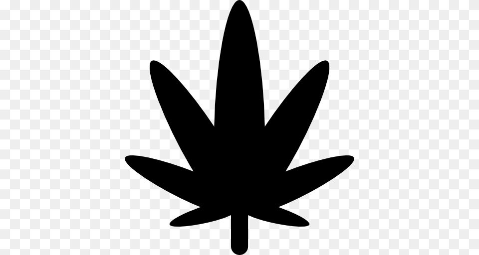 Weed Nature Drug Leaf Marijuana Cannabis Icon, Gray Png