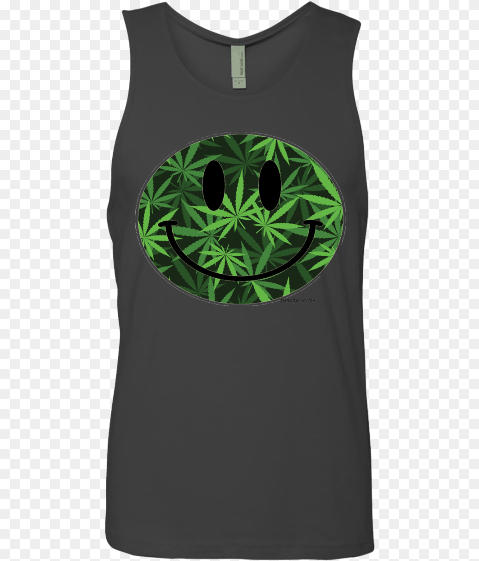 Weed Smiley Face Mens Tank Active Tank, Clothing, Tank Top, T-shirt Free Png