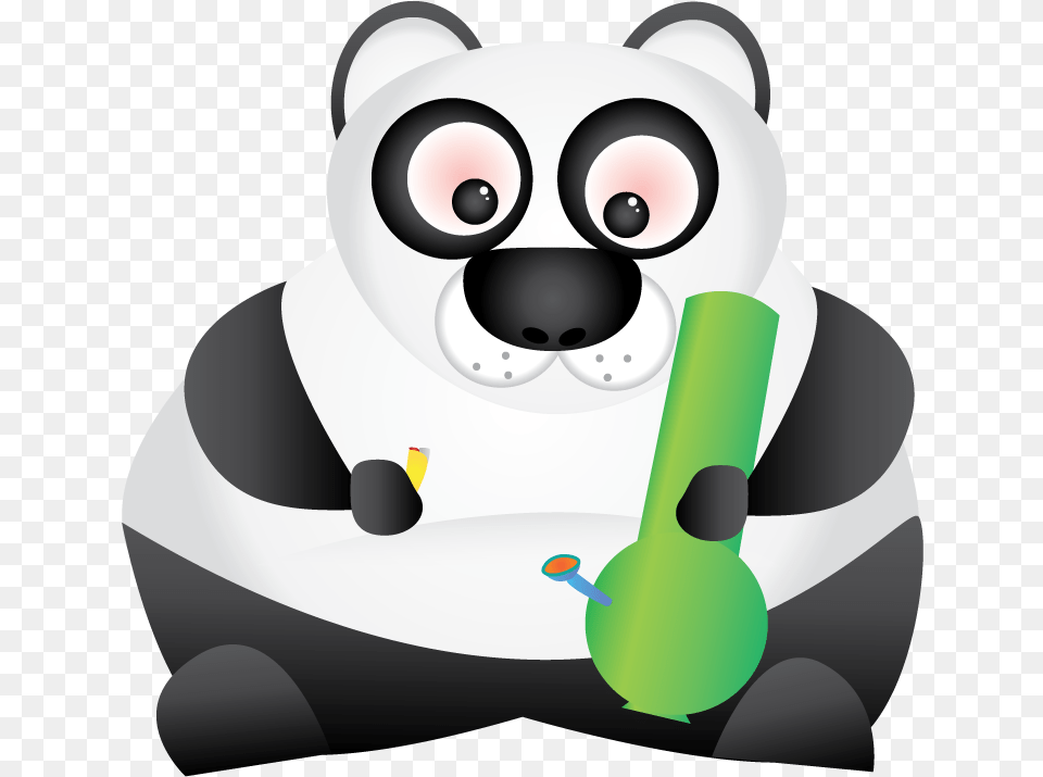 Weed Smoke Panda Giant Pandas Smoking, Nature, Outdoors, Snow, Snowman Free Png Download