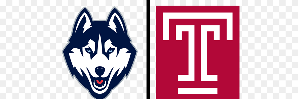 Week Preview Uconn Temple, Animal, Canine, Dog, Husky Free Transparent Png