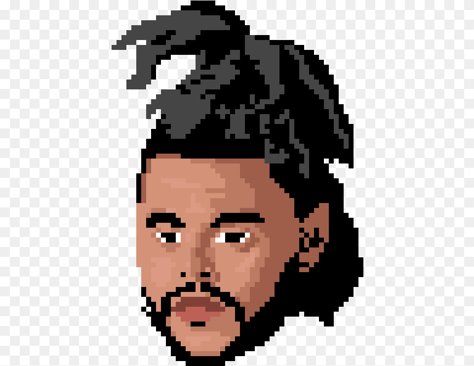 Weeknd Pixel Art, Face, Head, Person, Photography Png Image
