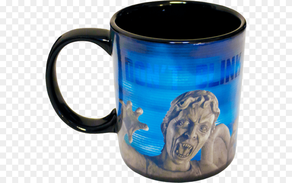 Weeping Angel Heat Changing Mug Doctor Who Heat Sensitive Mug, Cup, Man, Male, Person Free Png