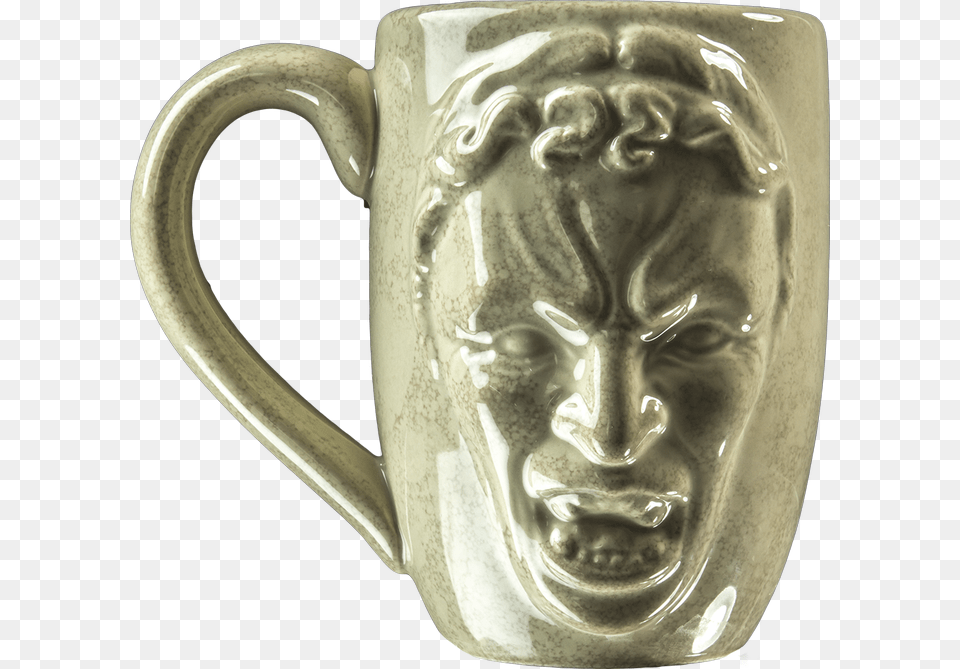 Weeping Angel Moulded Mug Mug, Cup, Pottery, Face, Head Png