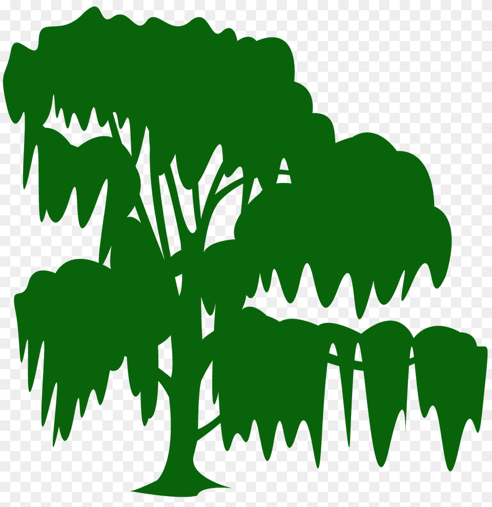 Weeping Willow Silhouette, Vegetation, Tree, Plant, Outdoors Png
