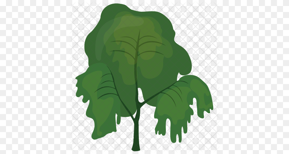 Weeping Willow Tree Icon Of Flat Style Illustration, Green, Leaf, Plant, Vegetation Free Png Download