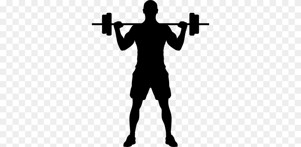 Weight Lifter Wall Sticker Fitness Journal Blackampwhite Gym Workout Workout, Gray Free Transparent Png