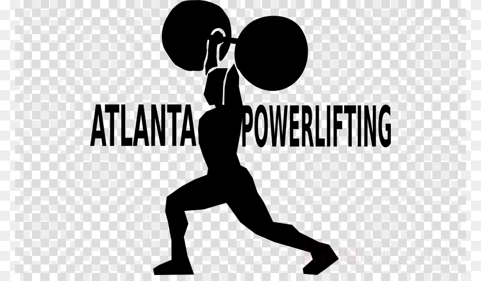 Weight Lifting Cartoon Clipart Powerlifting Logo Clip, Silhouette, Stencil, Qr Code Png Image