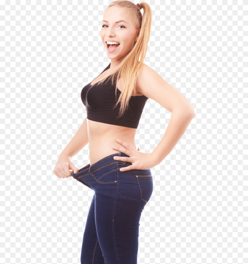 Weight Loss Stomach Weight Gain In Women, Adult, Person, Pants, Jeans Free Png Download