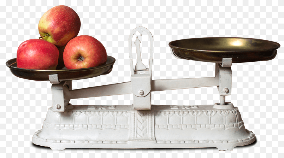 Weight Scale And Apple Food, Fruit, Plant, Produce Png Image