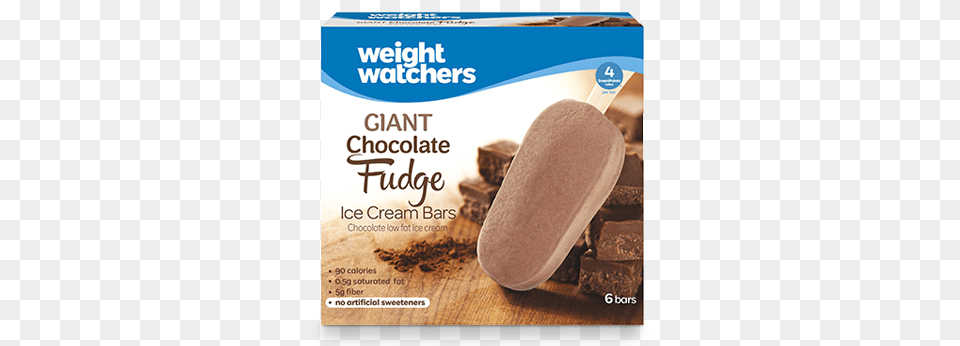 Weight Watchers Chocolate Fudge Ice Cream Bar Weight Watchers Fudge Bars, Cocoa, Dessert, Food Free Png