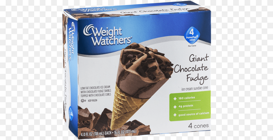 Weight Watchers Ice Cream Sundae Cone Giant Chocolate Weight Watchers Dark Chocolates Bite Size 6 Count, Dessert, Food, Ice Cream Free Png