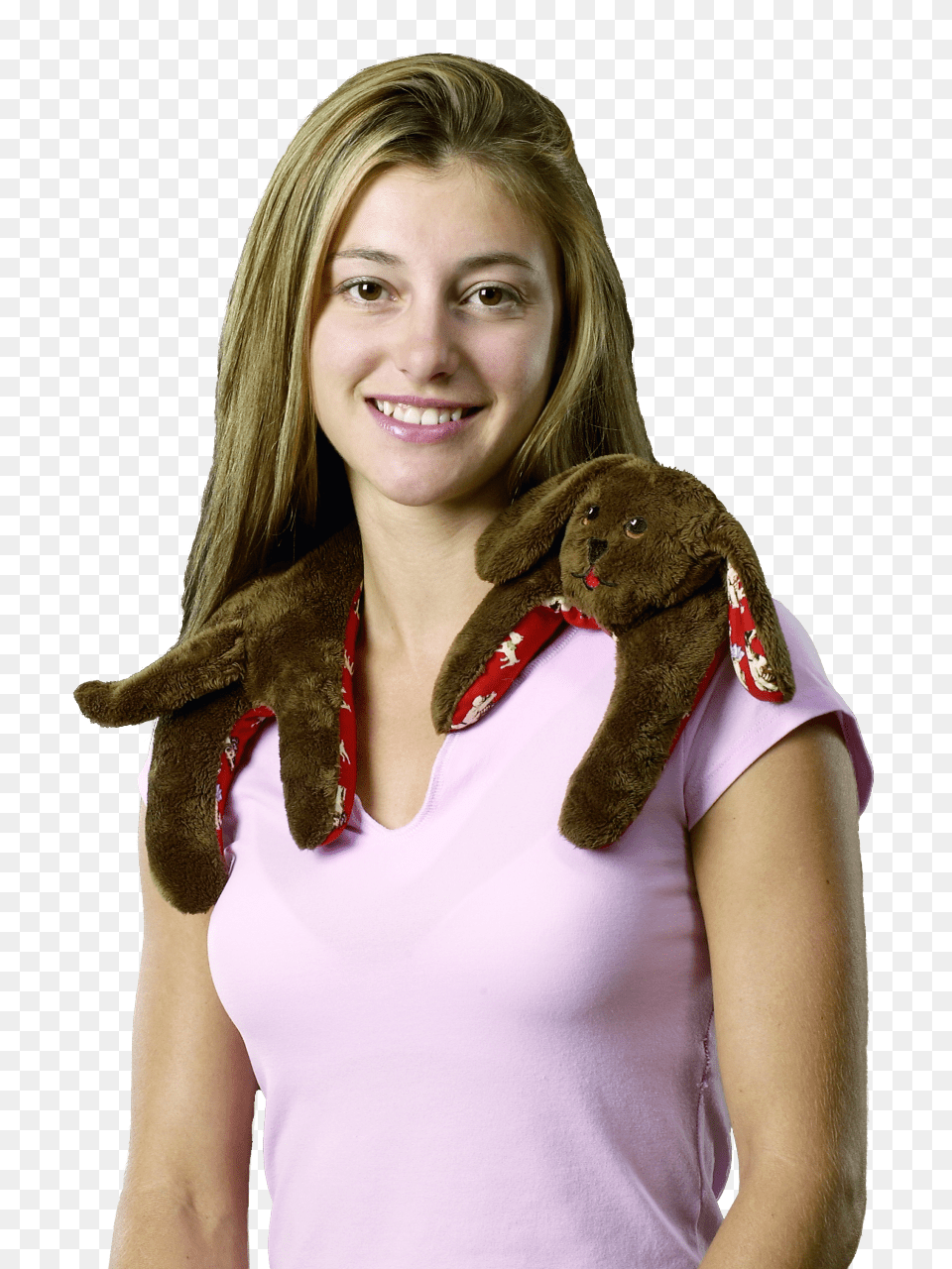 Weighted Washable Puppy Hugs Girl, Toy, Portrait, Plush, Photography Png
