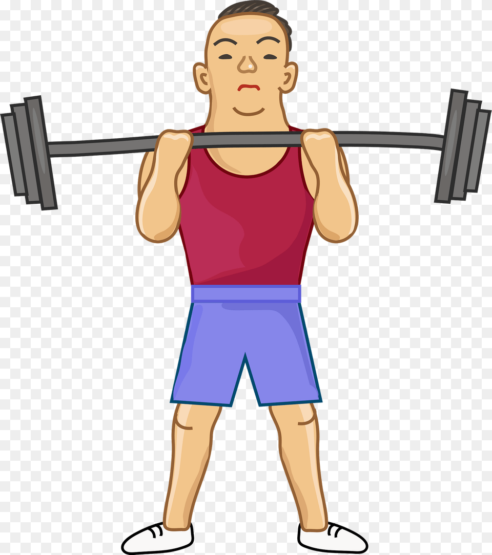 Weightlifter Clipart, Person, Face, Head, Working Out Png