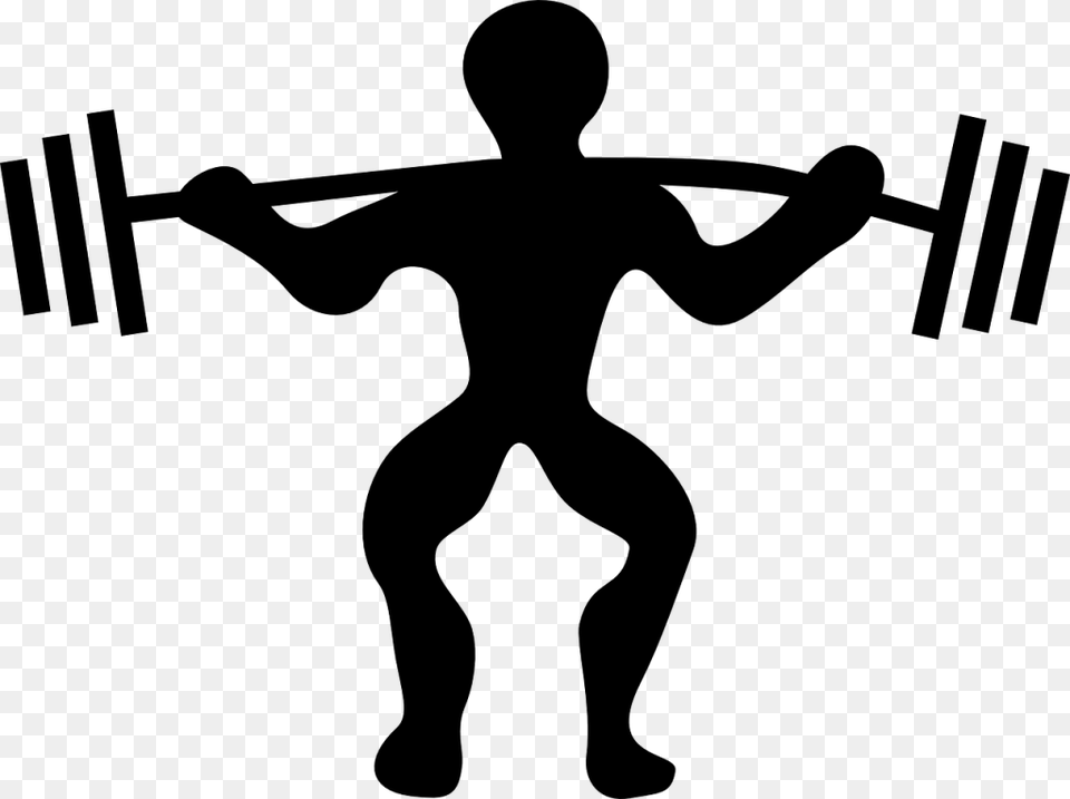 Weightlifter Strong Strength Weights Training Lifting Weights Clipart, Gray Png Image