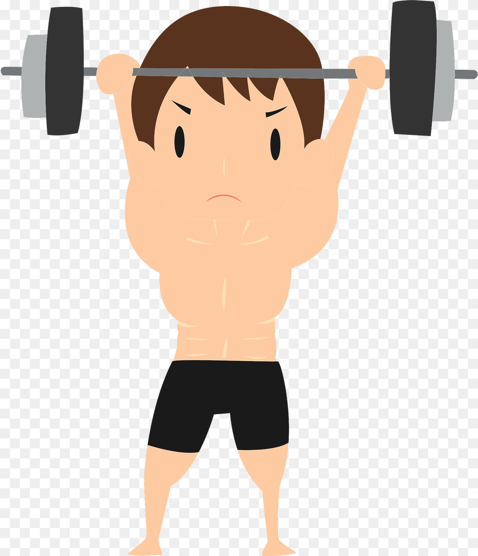 Weightlifting Man Clipart, Baby, Person, Face, Head Free Transparent Png