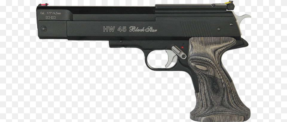 Weihrauch Hw45 Black Star 177 Best Handgun Ever Made, Firearm, Gun, Weapon Png Image