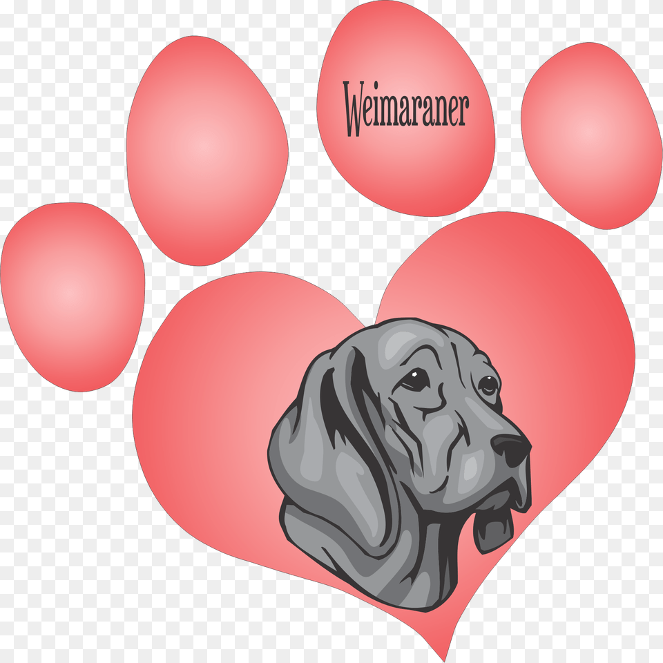 Weimaraner Dog Decal Happy Valentines Day Pets, Balloon, Animal, Canine, Mammal Free Transparent Png