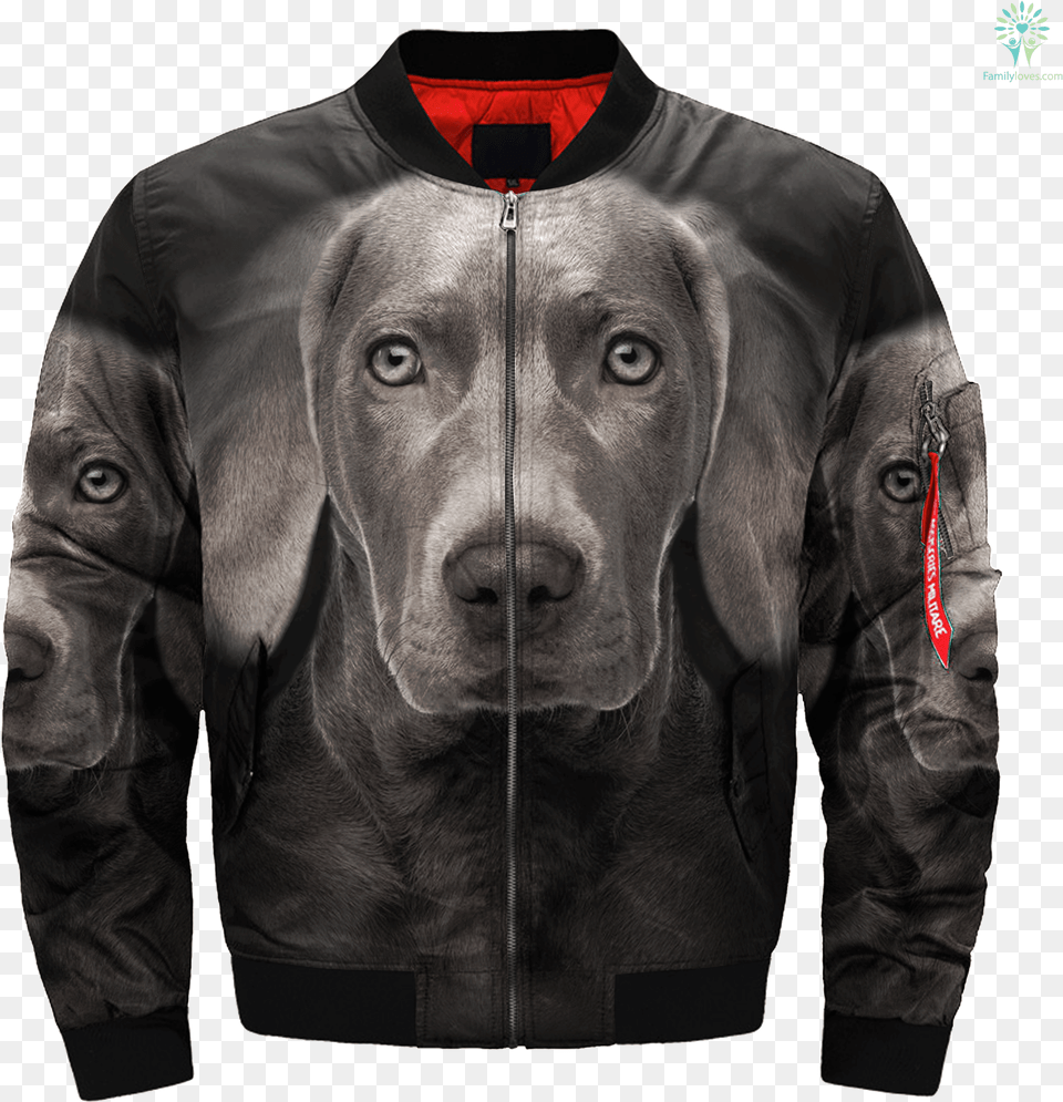 Weimaraner Over Print Jacket Payment Shipping Tag Chicago Cubs Jacket Mens, Clothing, Coat, Animal, Canine Free Png