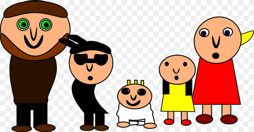 Weird Family Clipart, Cartoon, Face, Head, Person Png