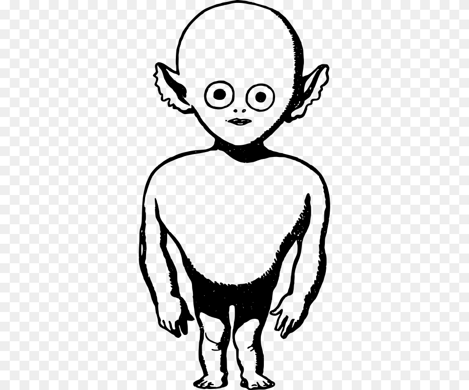 Weirdo Alien, Gray Png