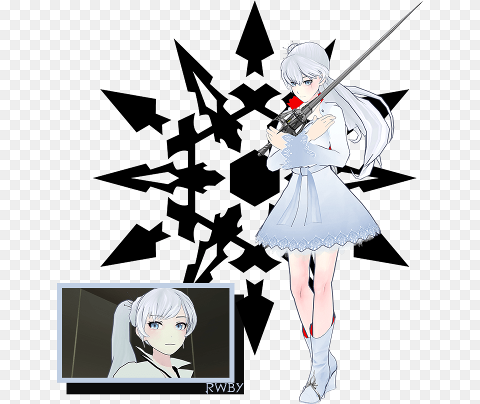 Weiss Schnee Rwby Profile Art Rwby Official Manga Anthology, Book, Publication, Comics, Adult Free Png
