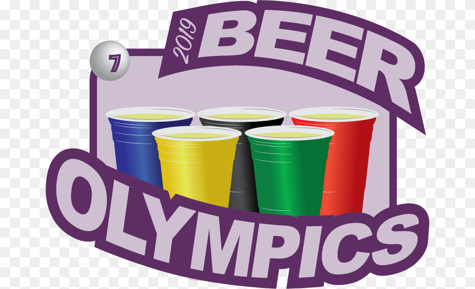 Welcome Alcoholympians Of The 2019 Beer Olympics Illustration, Cup, Disposable Cup, Advertisement Free Transparent Png