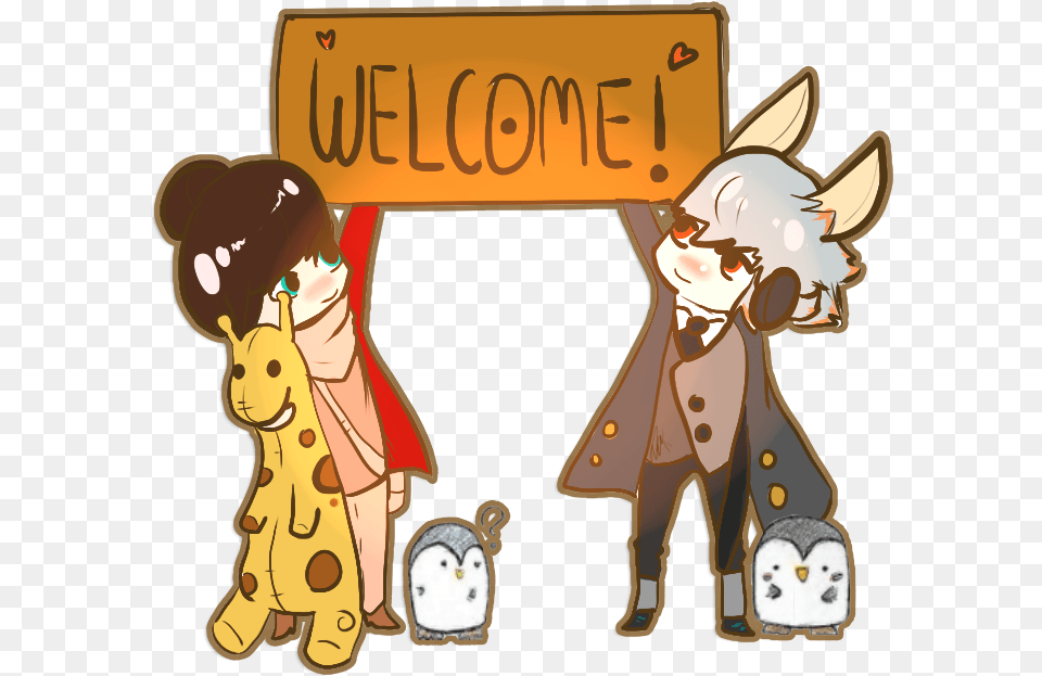 Welcome Anime Anime Girl Welcome Sign, Book, Comics, Publication, Bus Stop Png