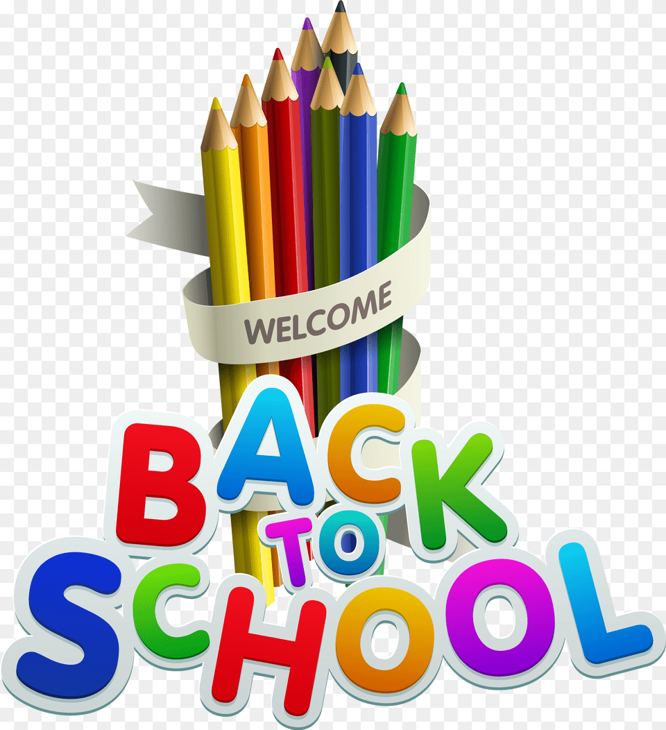 Welcome Back To School Color Pencils Clipart Welcome Back To School Year 2018, Pencil, Dynamite, Weapon Png Image