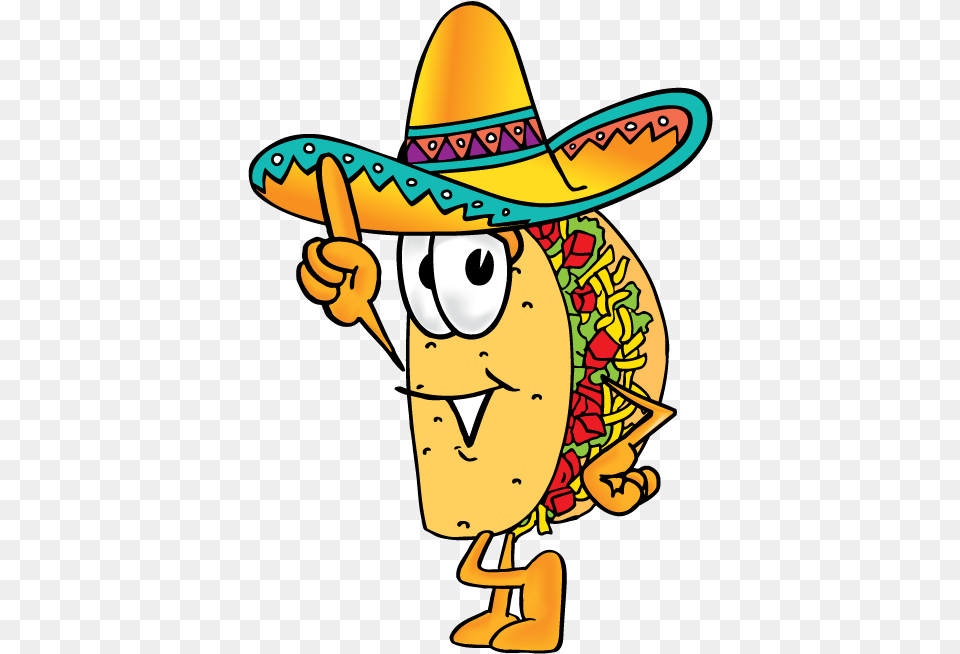 Welcome Borracho Tacos Mexican Clip Art Taco Cartoon, Clothing, Hat, Face, Head Png Image