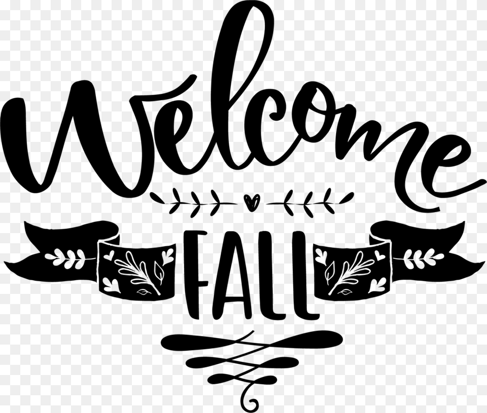 Welcome Fall Portable Network Graphics, Gray Free Png