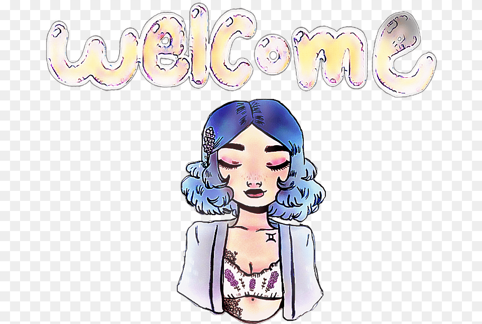 Welcome Gerl Girl Nena Mujer Color, Book, Cap, Clothing, Comics Free Transparent Png