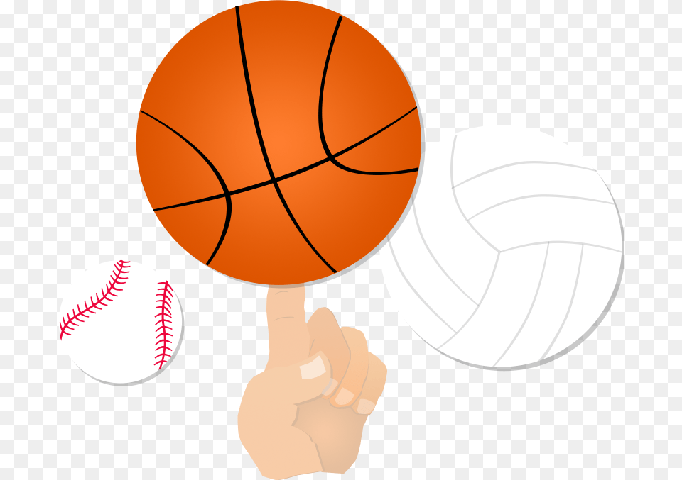 Welcome Hand Clipart Basketball Volleyball And Study, Ball, Baseball, Baseball (ball), Sport Png Image