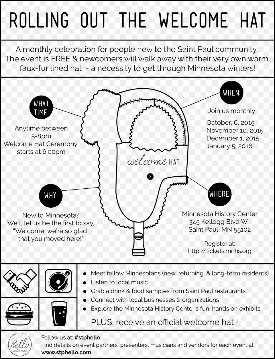 Welcome Hat Flier Diagram, Text Png Image