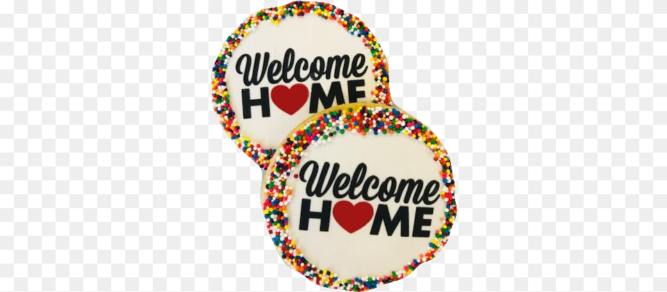 Welcome Home Sugar Cookies With Nonpareils Heart, Birthday Cake, Cake, Cream, Dessert Free Png Download