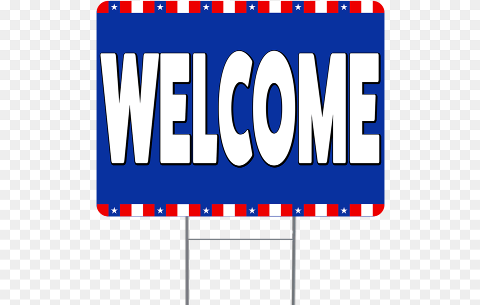 Welcome Inch Sign With Display Options Majorelle Blue, Text Png