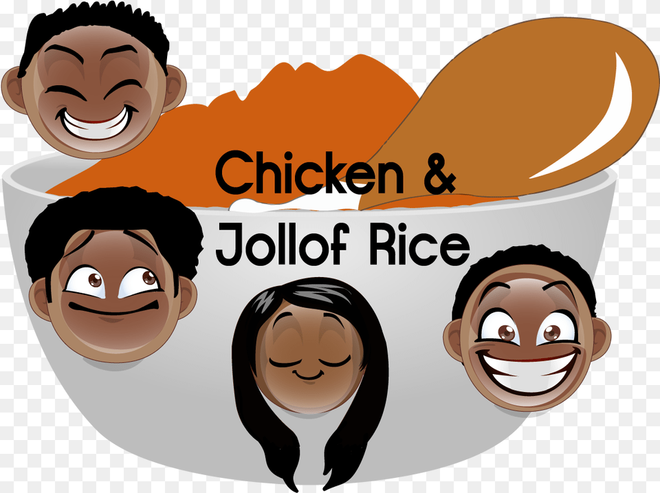 Welcome Jollof Rice Cartoon, Bowl, Head, Person, Face Png Image