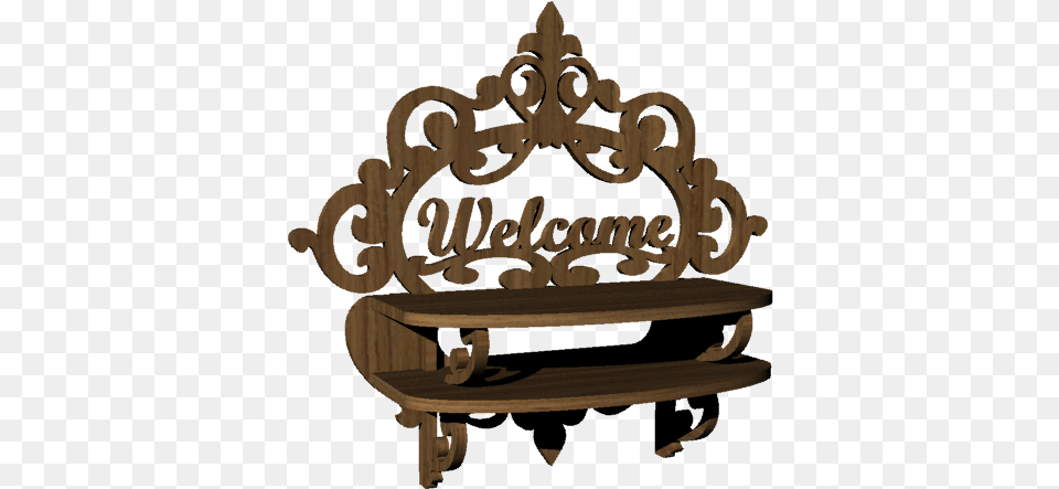 Welcome Sign Twin Shelf Illustration, Bench, Furniture, Wood, Person Png