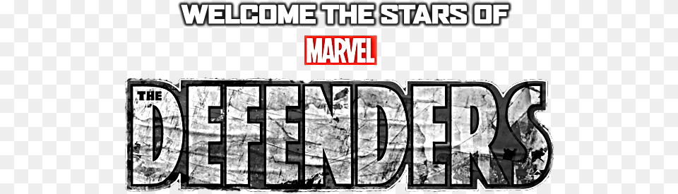 Welcome The Stars Of The Marvel Defenders Monochrome, Publication, Sticker, Art, Book Png