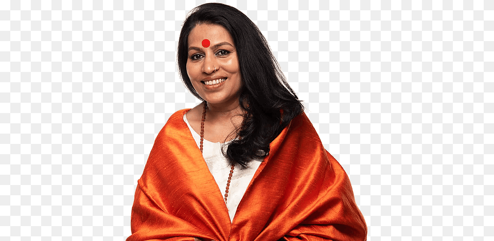 Welcome To Acharya Shunya39s Online Global Satsang Lady, Adult, Smile, Silk, Portrait Free Transparent Png