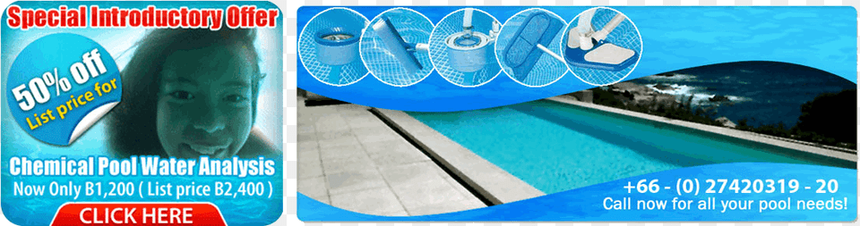 Welcome To Bangkok Pools Clear Deluxe Pool Maintenance Kit, Advertisement, Poster, Baby, Person Free Png