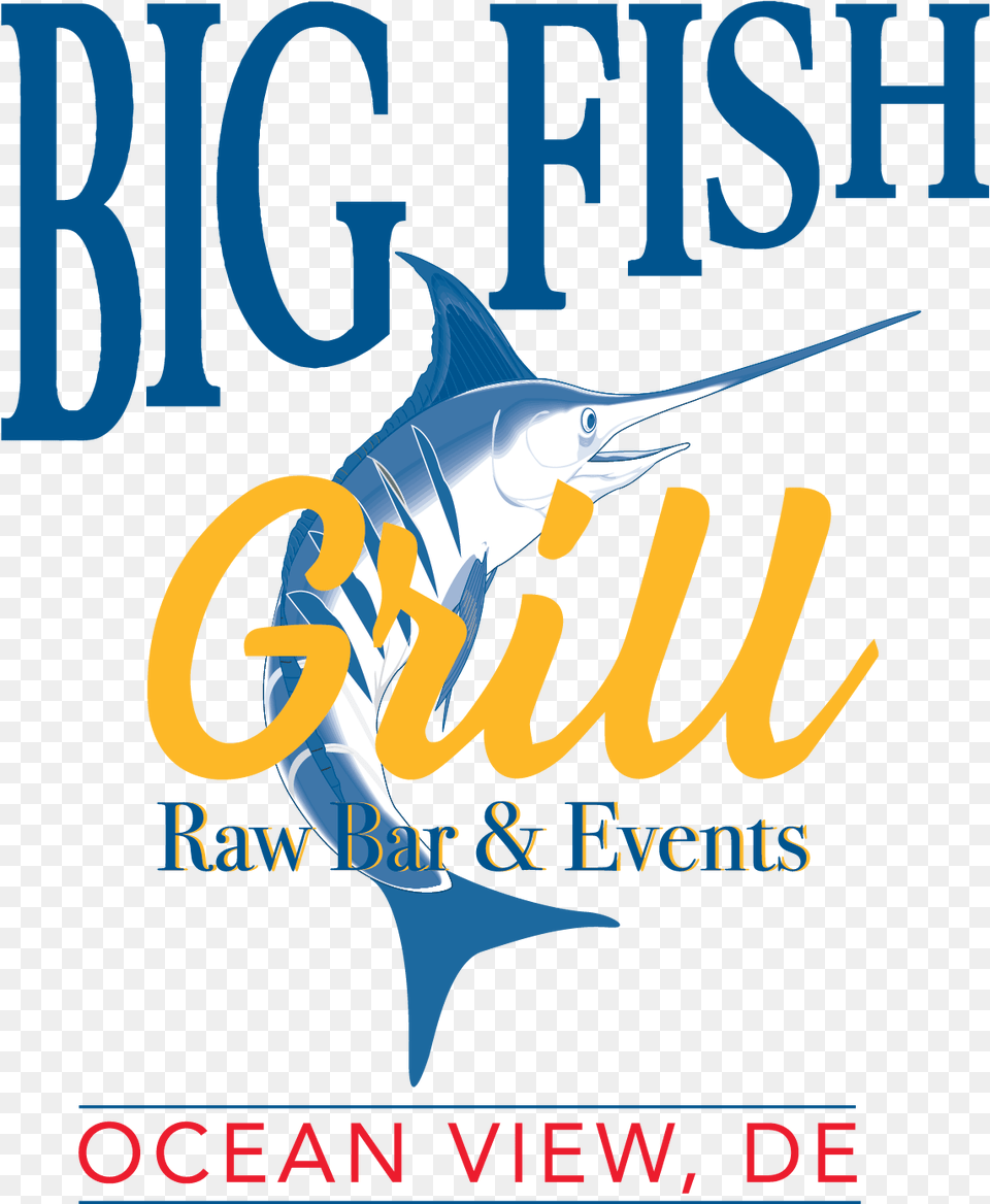 Welcome To Big Fish Grill Poster, Animal, Sea Life, Shark, Swordfish Free Png Download