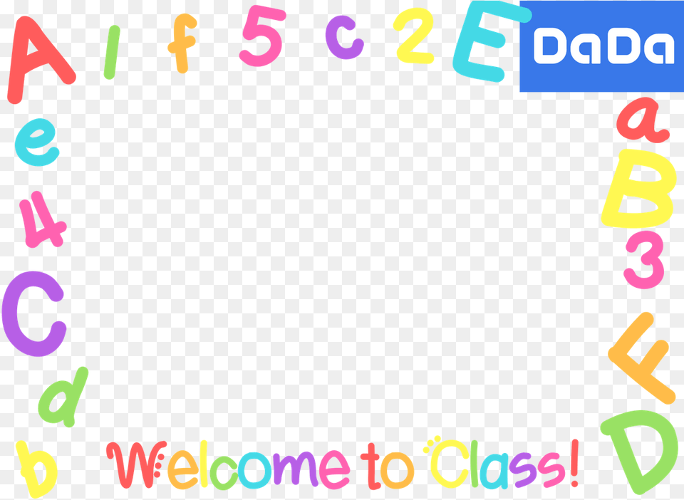 Welcome To Class Dada Manycam Borders For Online English Rammer Til Brn, Text, Number, Symbol, Scoreboard Free Png Download