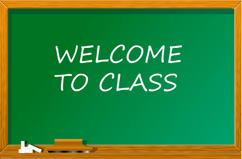 Welcome To Class Lettering On Board Clipart, Blackboard Png